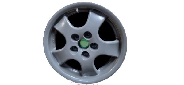 Sudraba krāsā pulverkrāsots vieglmetāla auto disks